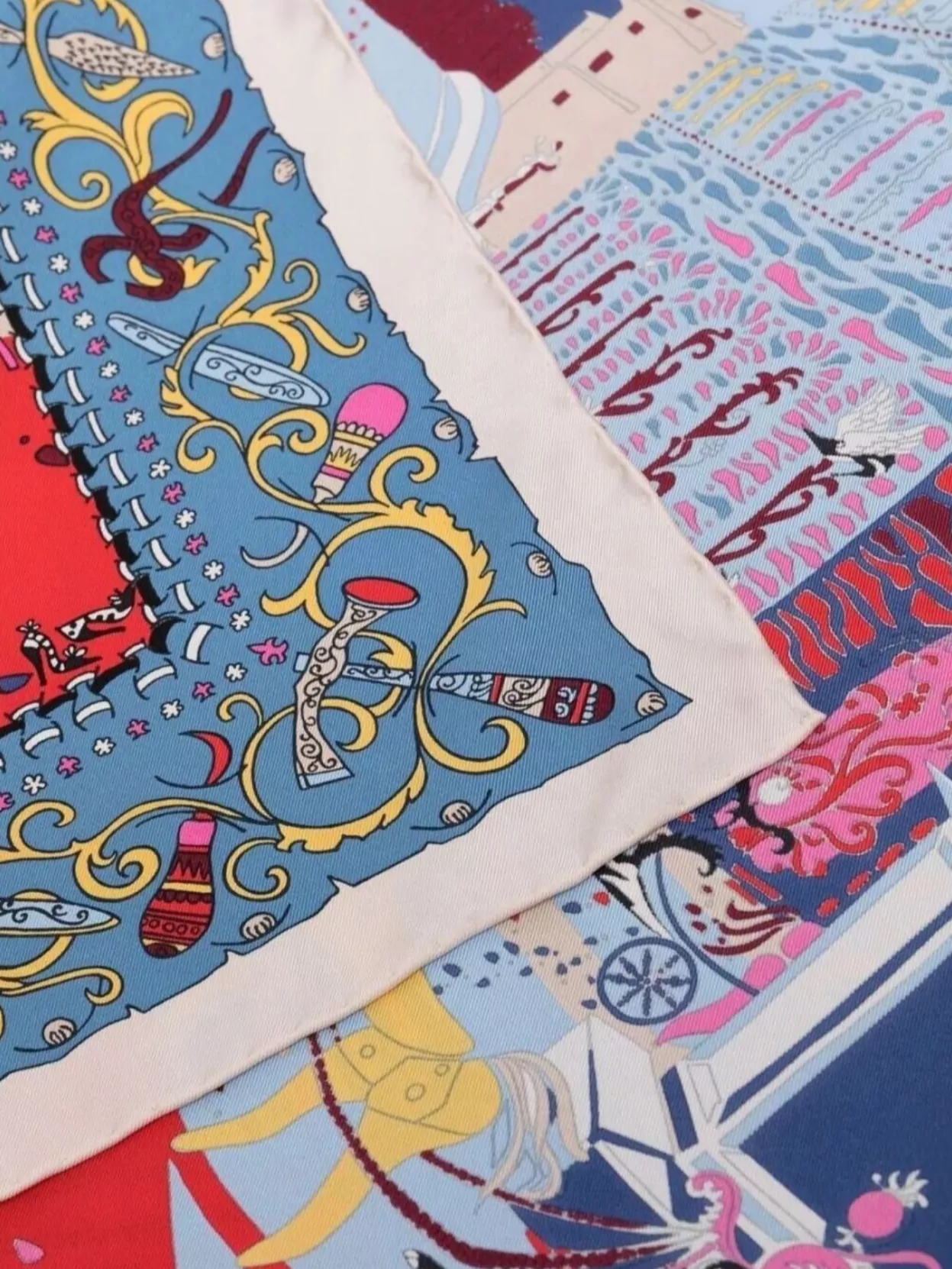 Ferragamo Spini Feroni Print Silk Scarf