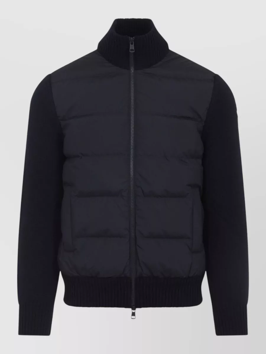 Moncler Wool quilted padded zip cardigan