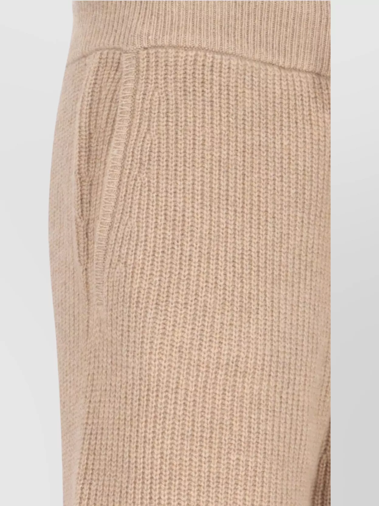 Polo Ralph Lauren Ribbed Texture Straight Trousers With Elastic Waistband In Yellow