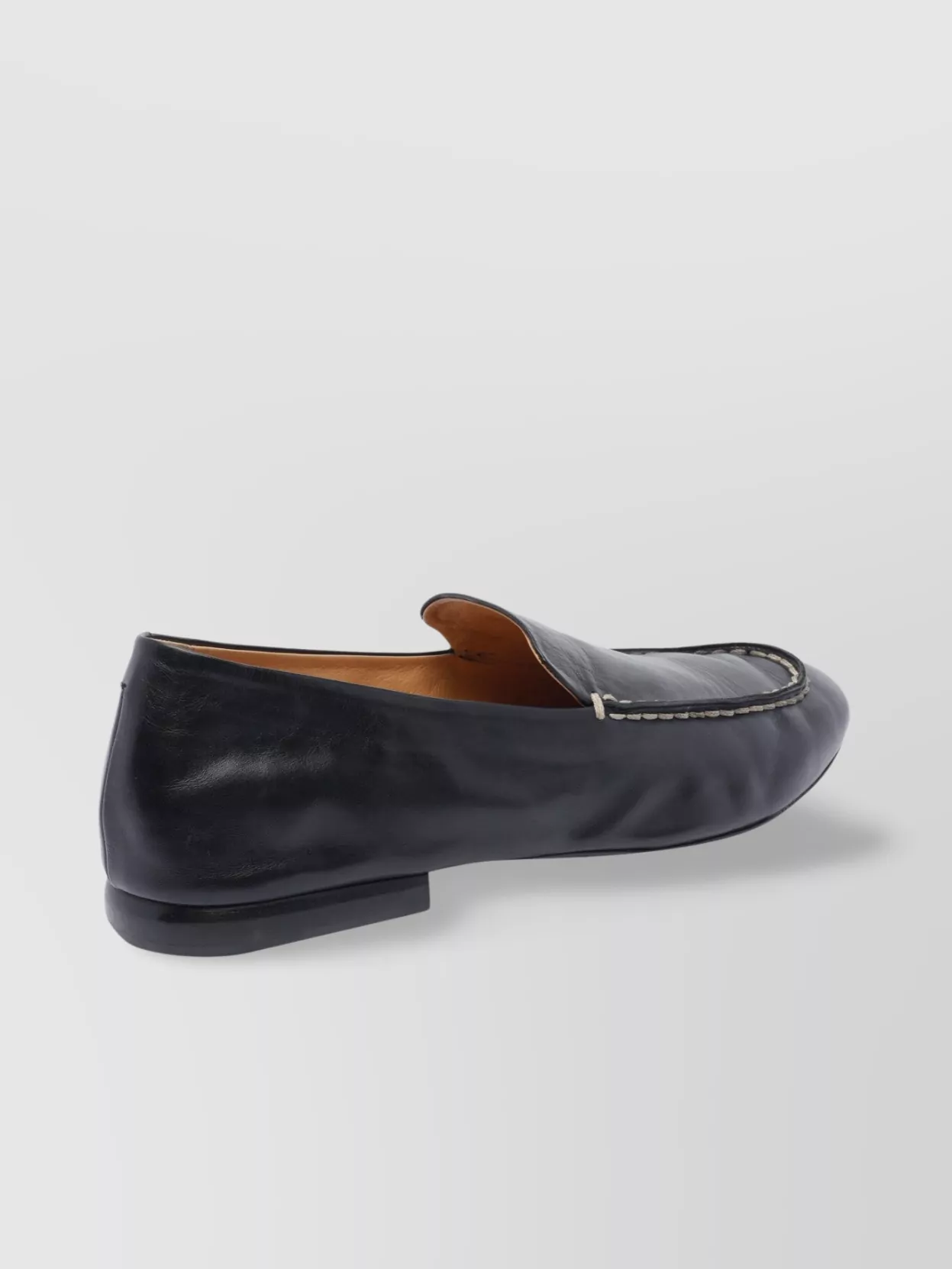 Marsèll Round Toe Leather Loafers With Contrasting Stitching