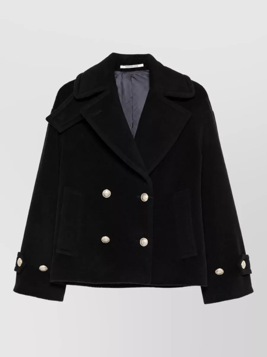 Tagliatore virgin wool double-breasted fitted jacket