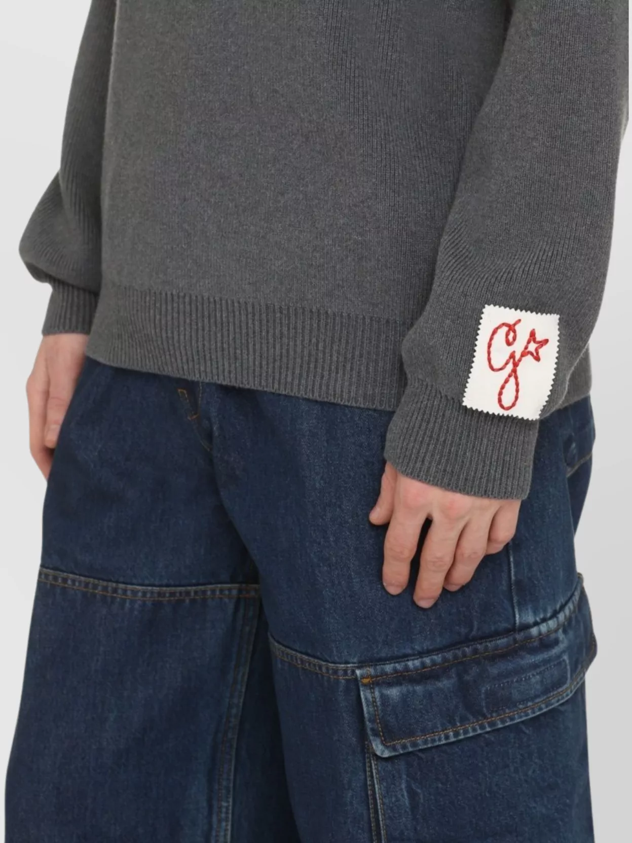 Golden Goose Crew-Neck Cotton Sweater Back Print