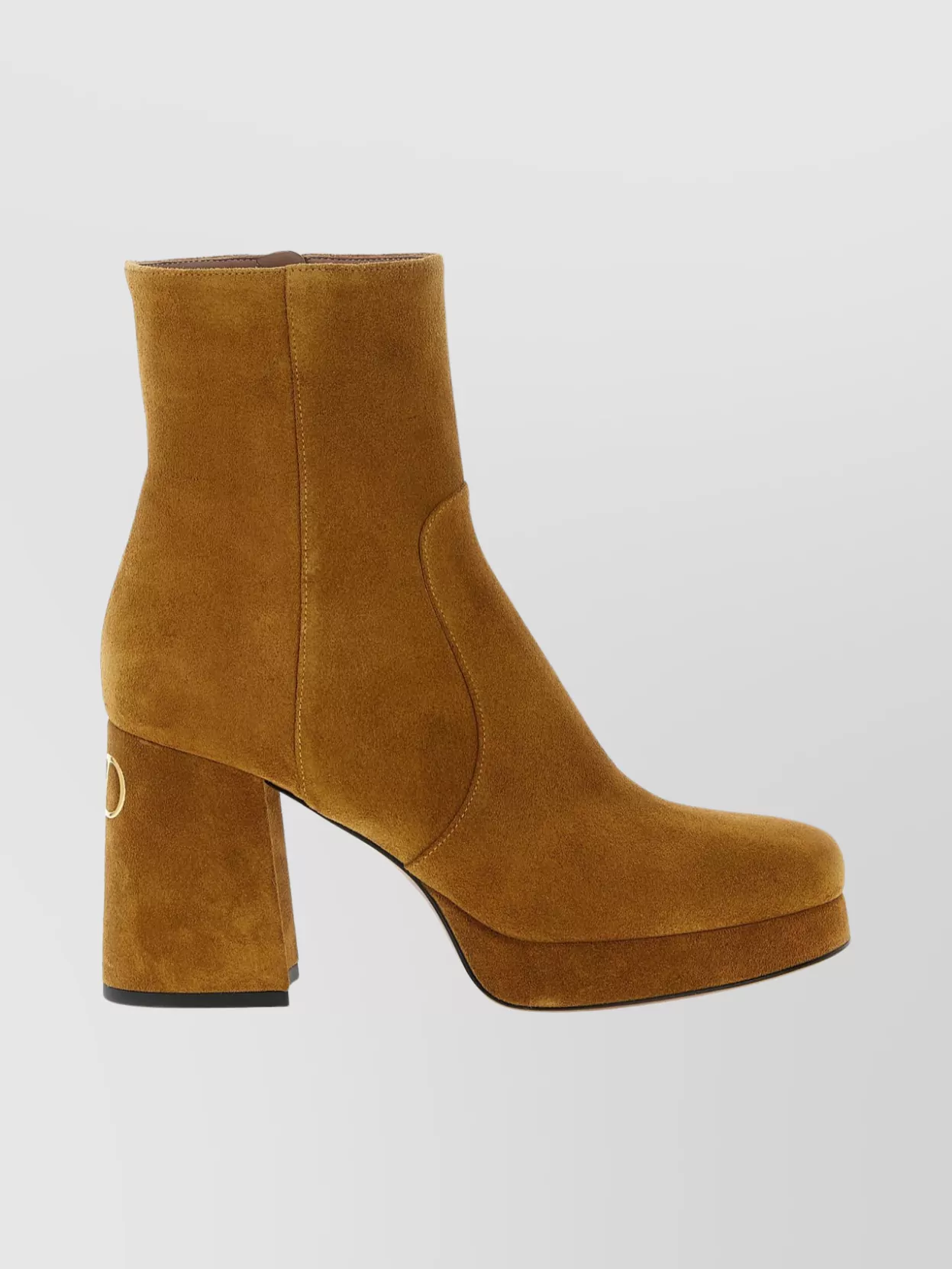 Valentino Garavani Fawcette Suede Ankle Boots With Block Heel