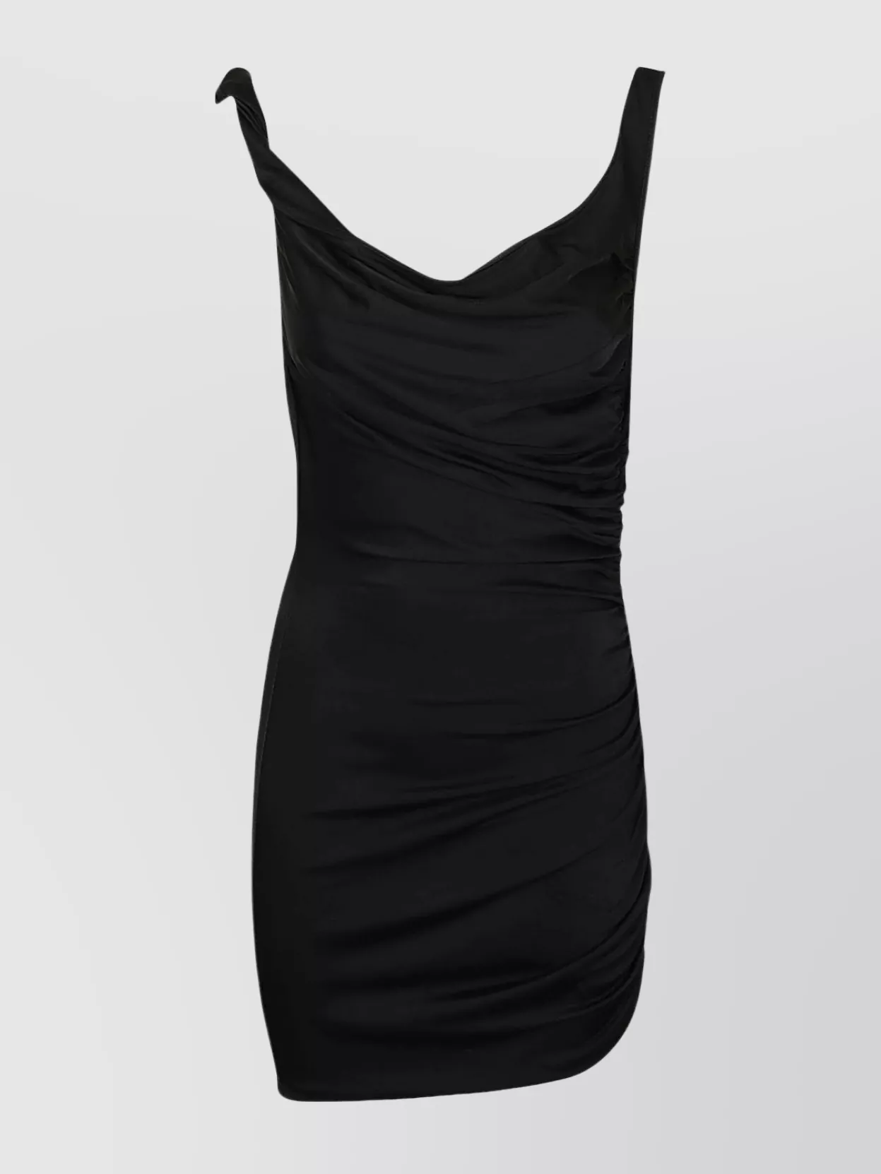 Shop The Andamane Shoulder Detail Mini Dress In Black