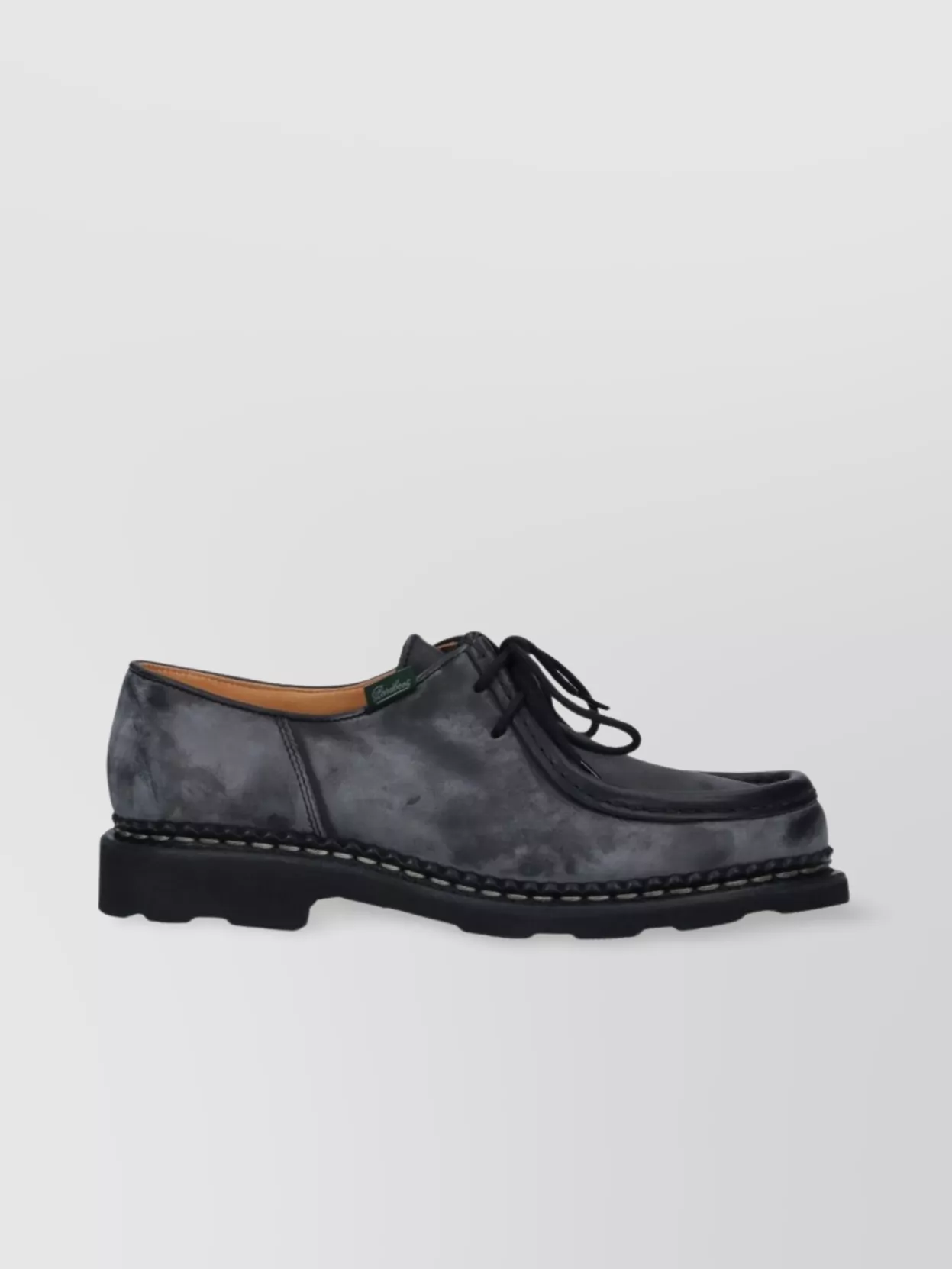 Paraboot Round Toe Lace-up Shoes With Rubber Sole