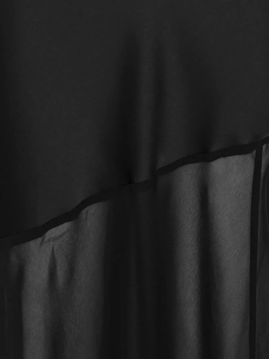 Rotate Sheer Long-Sleeve Maxi Dress