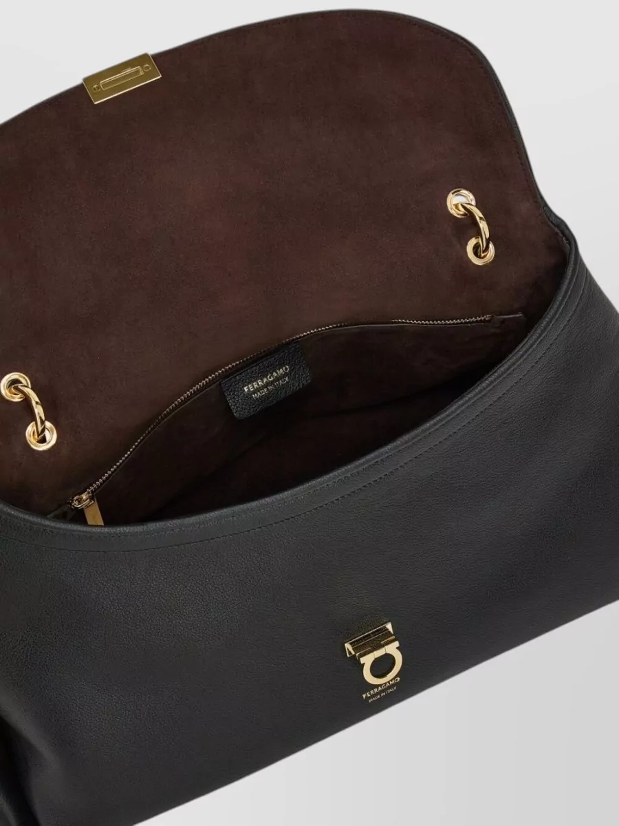 Ferragamo Calfskin Leather Shoulder Bag