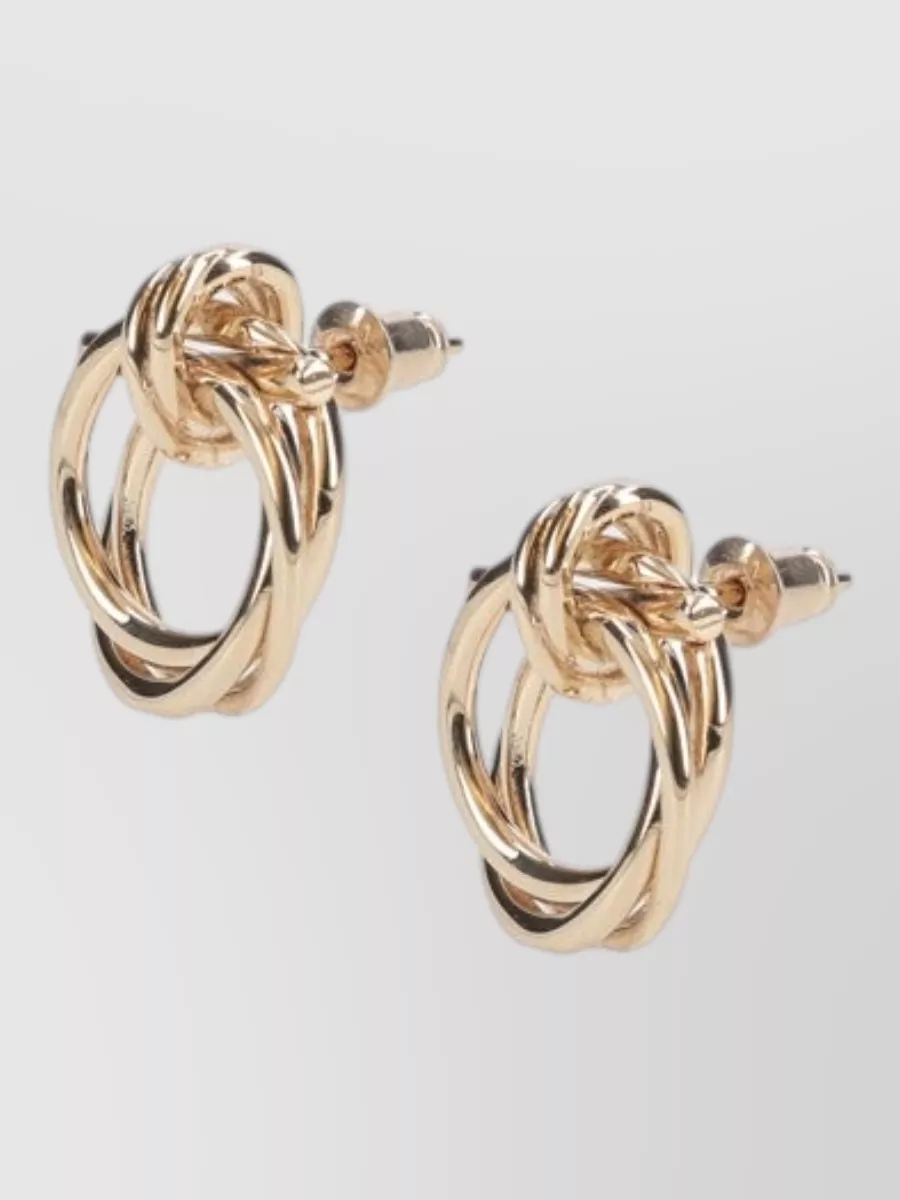 Ferragamo Brass Gancini Earrings
