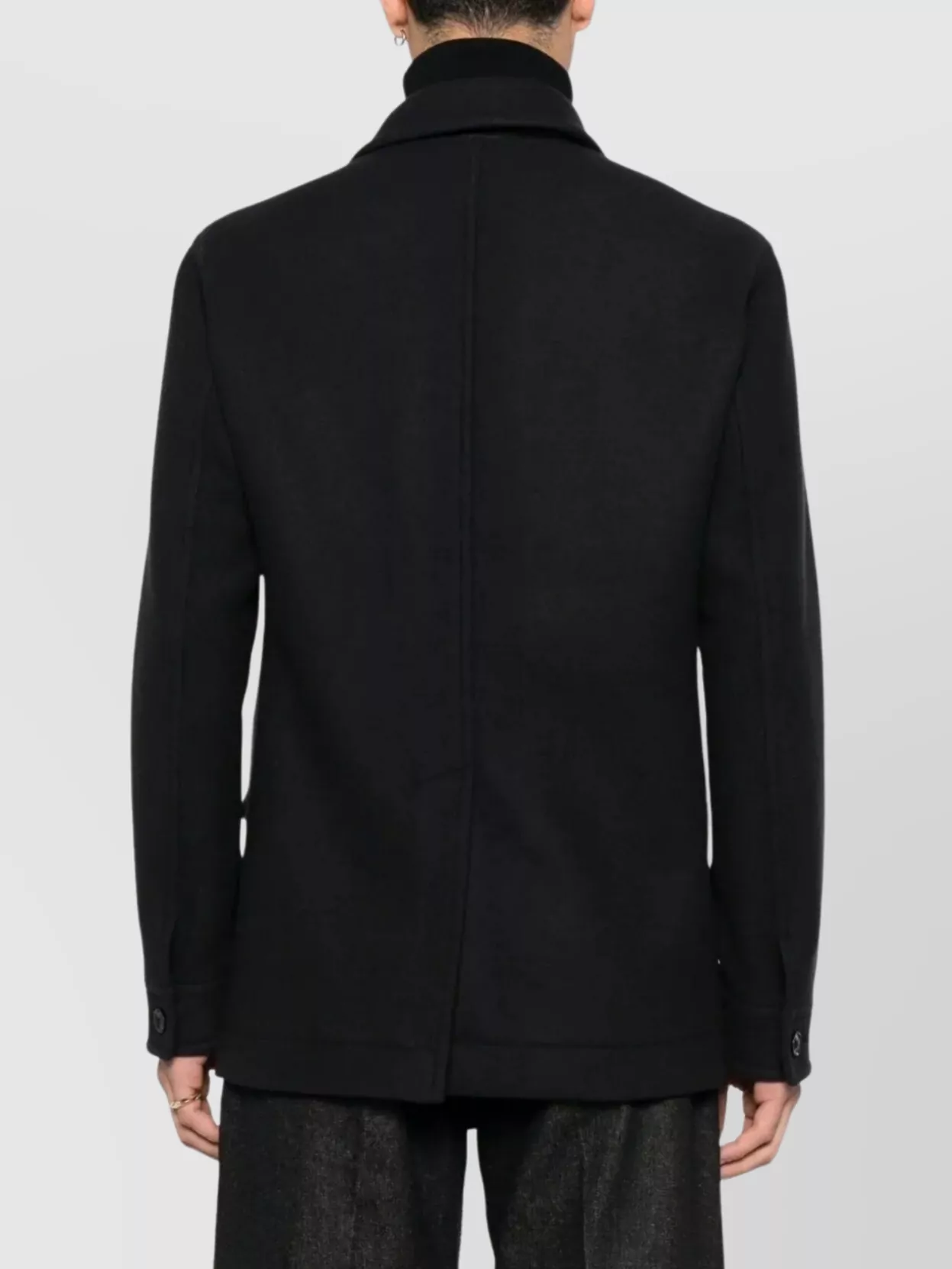 Tom Ford Four Pocket Collared Twill Jacket In Black