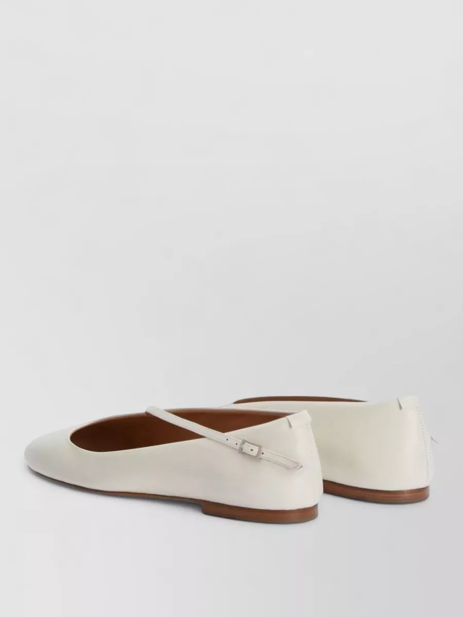 Jil Sander Leather Ballerina Shoes