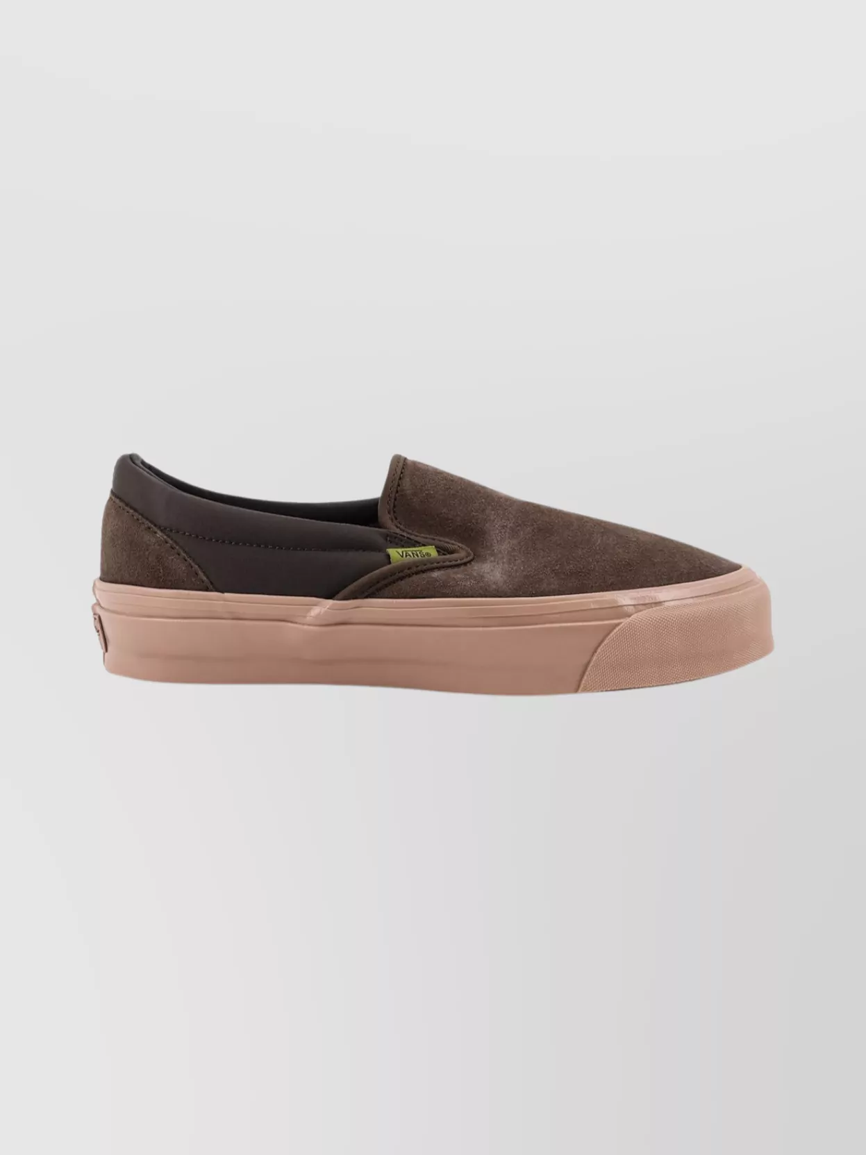 Vans Suede Slip-On Sneakers Contrast Sole