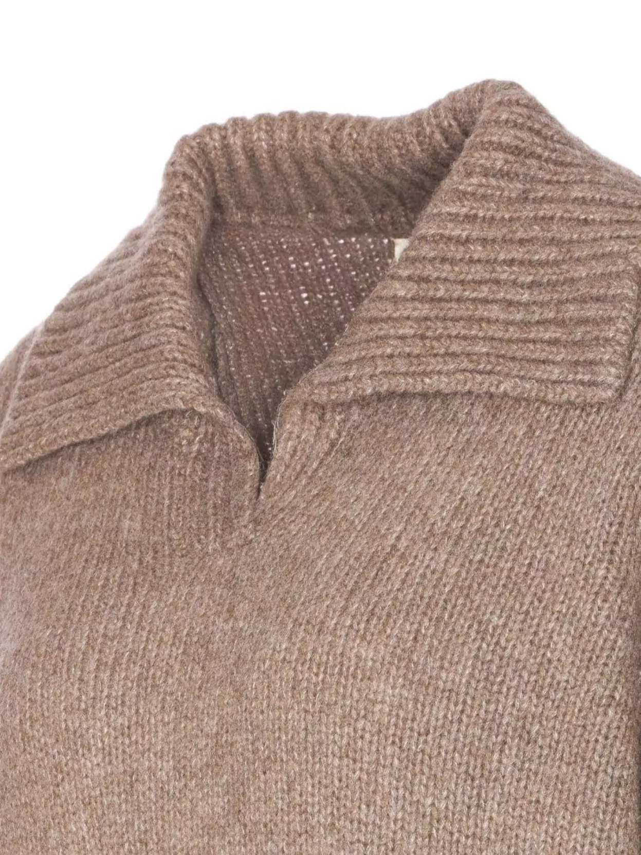 Lisa Yang Knitwear Top With V-Neck And Ribbed Cuffs