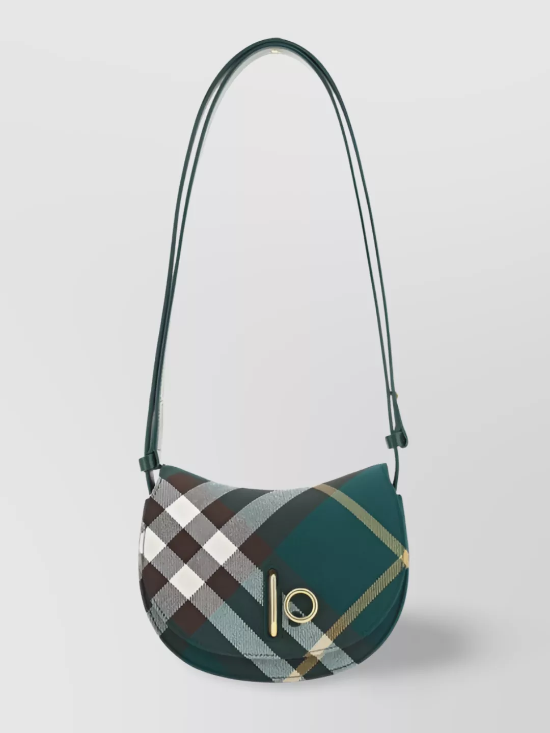 Burberry Checkered Chain Strap Shoulder Bag In Green