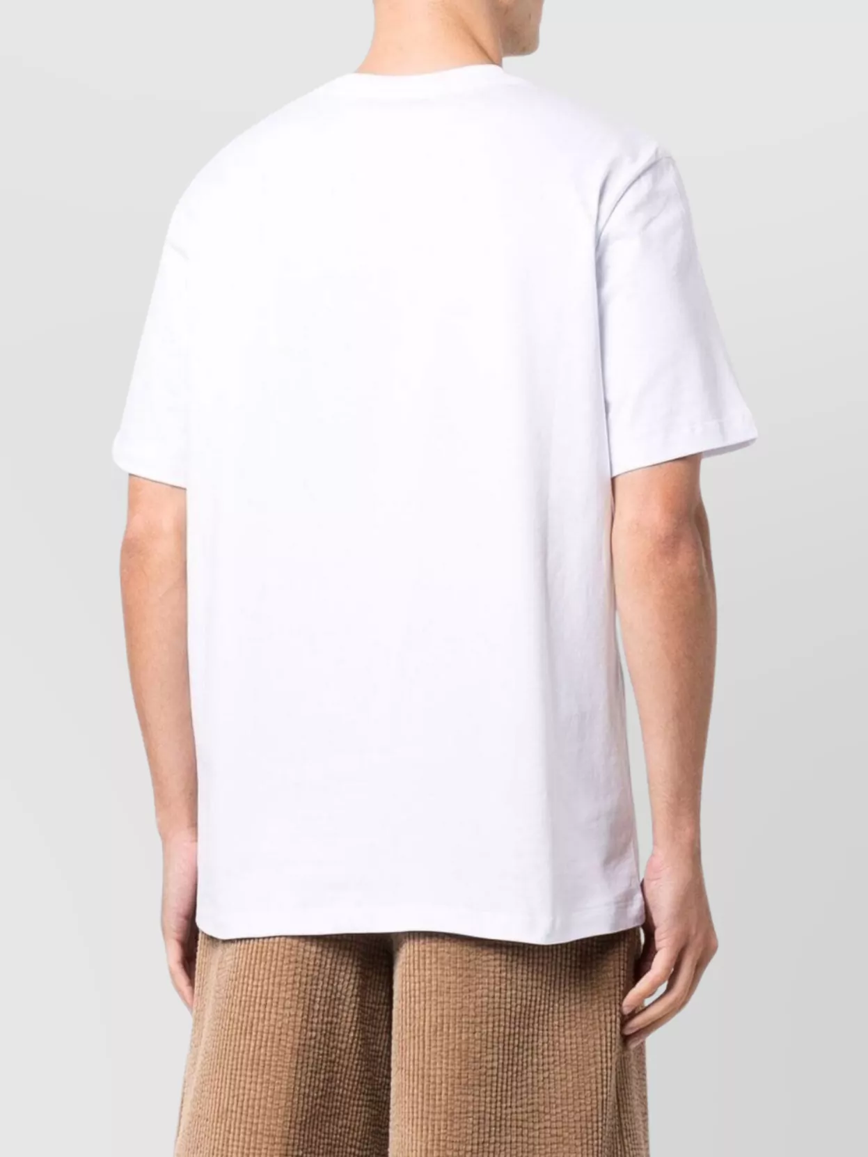 Msgm T-shirt Bianca Logo Minimal In White