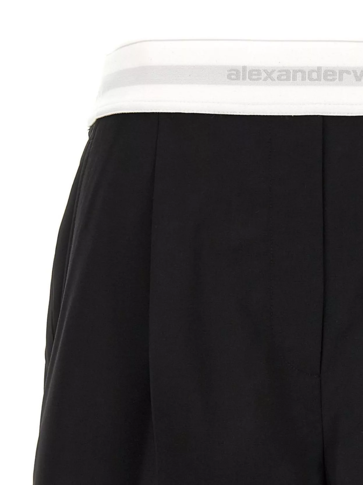 Alexander Wang Elastic Waistband Shorts With Back And Side Pockets