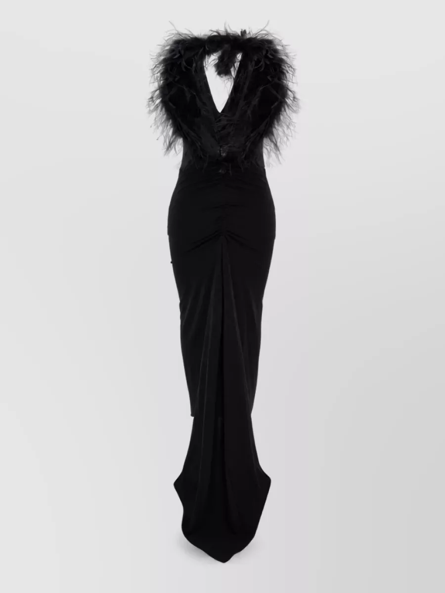 Blumarine black jersey maxi dress