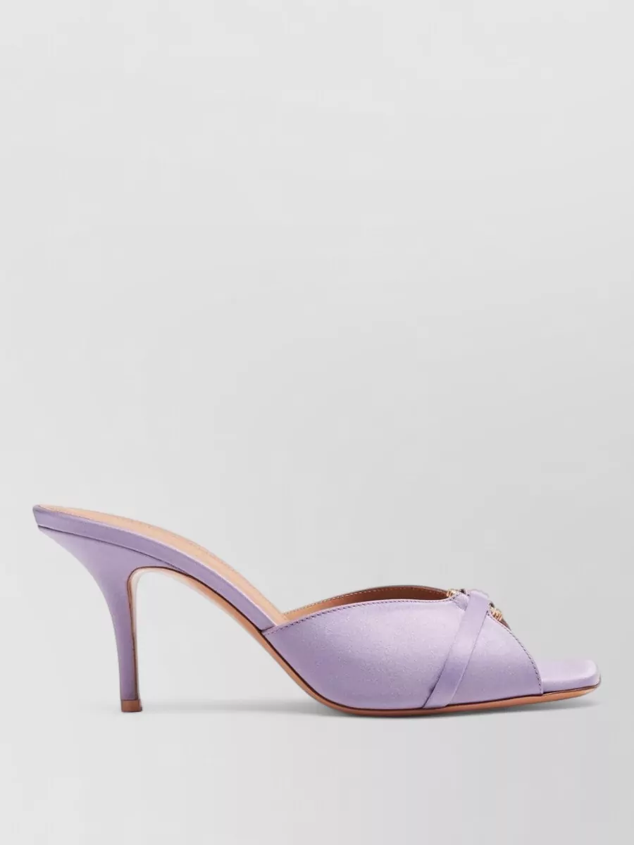 Malone Souliers Crystal Embellished Satin Heel Mules