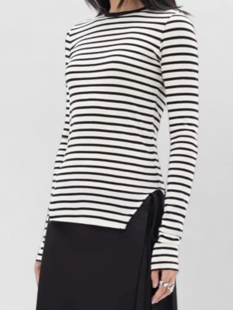 Ann Demeulemeester Cropped Wrinkled Long Sleeve T-Shirt