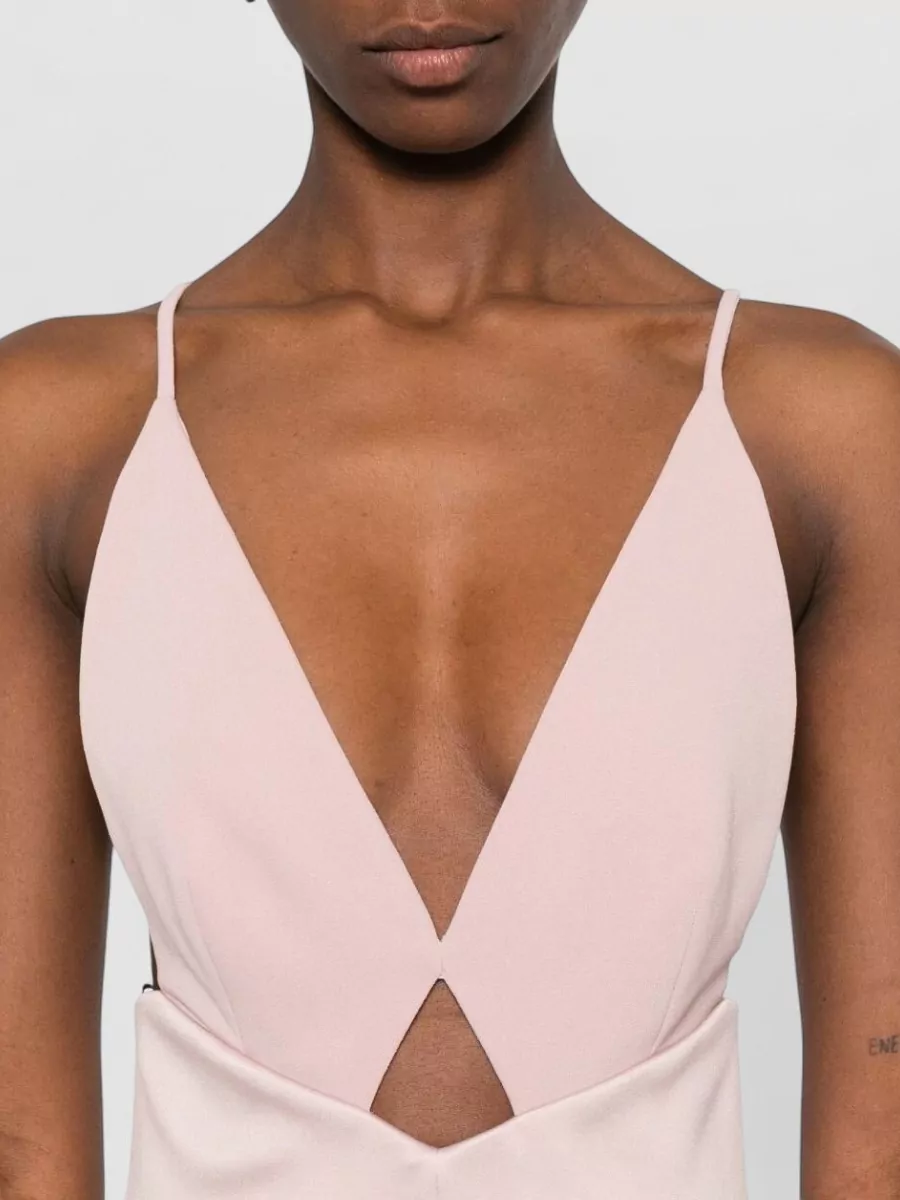 Solace London Sleeveless V-Neck Cutout Maxi Dress