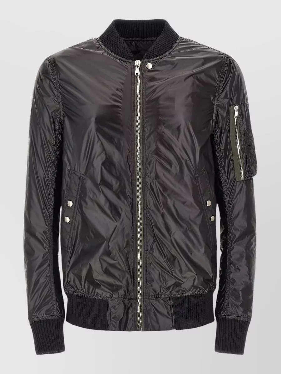 Rick Owens nylon ribbed bomber jacket