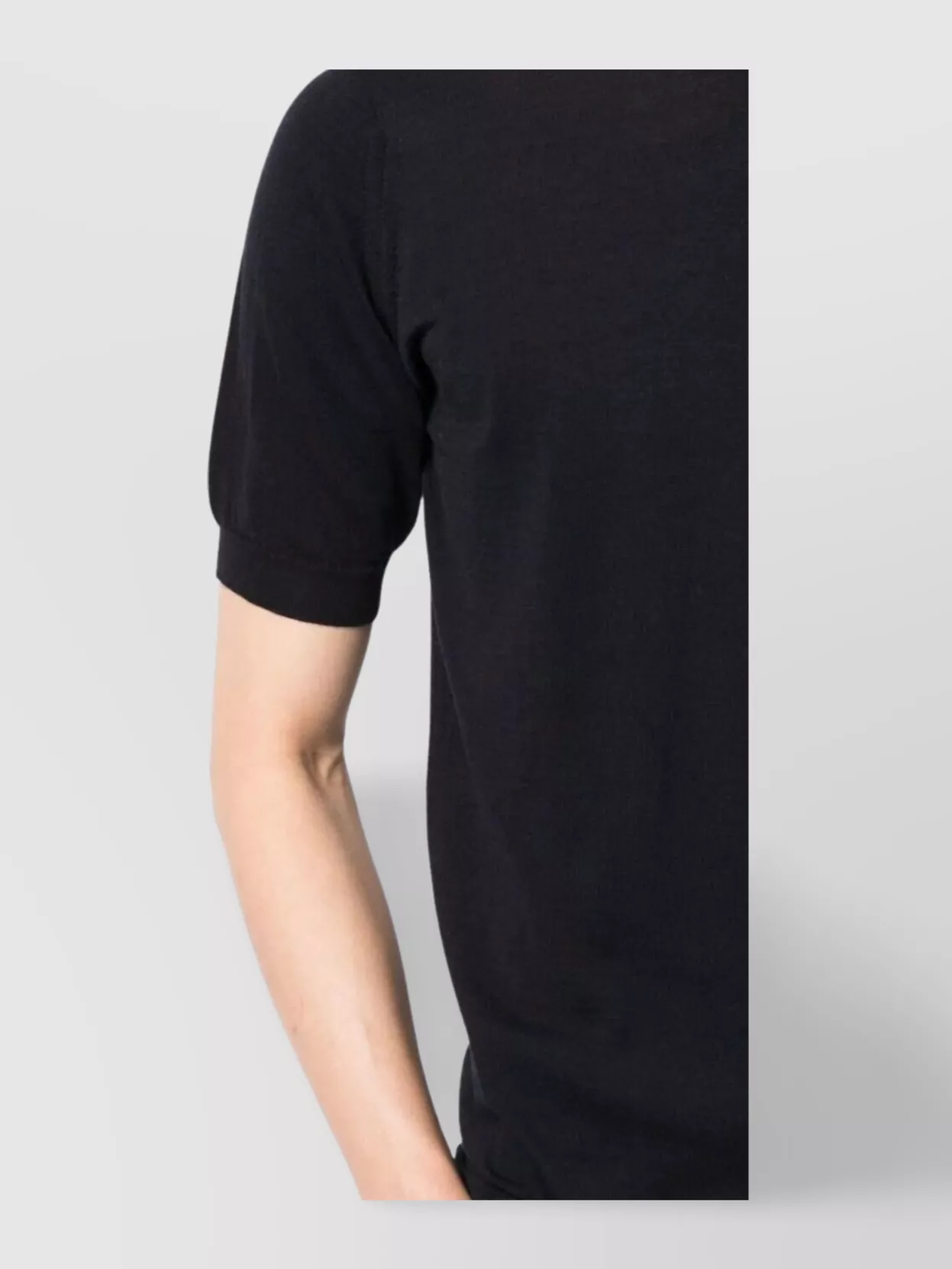 John Smedley Plain Crew Neck T-shirt Short Sleeves In Blue