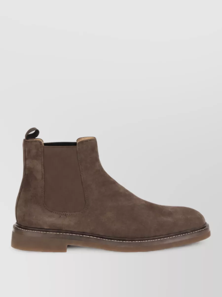 Brunello Cucinelli leather chelsea boots