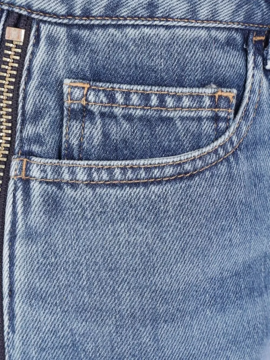 Elisabetta Franchi Denim Bermuda Shorts Belt Loops Pockets