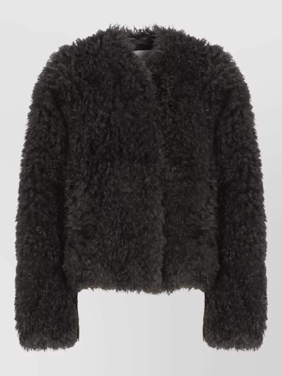 Stand Studio Faux fur short jacket