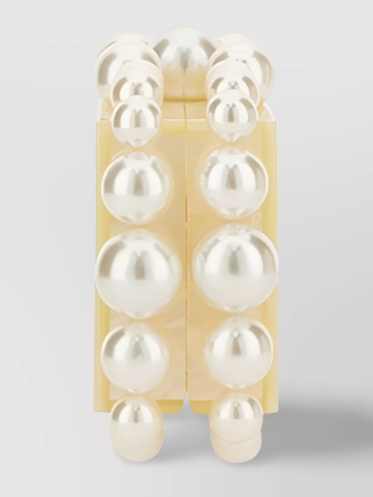 Cult Gaia "eos" Pearl Embellished Rectangular Clutch Bag