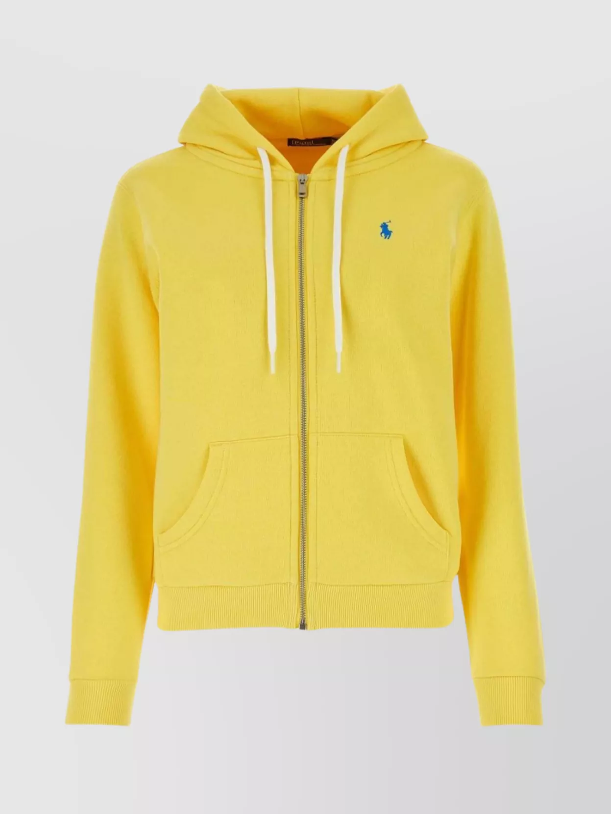 Shop Polo Ralph Lauren Cotton Blend Sweatshirt With Ribbed Cuffs And Hem In Yellow