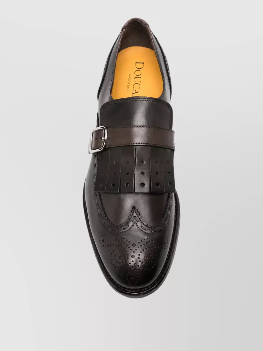 Doucal's Leather Monk Shoes