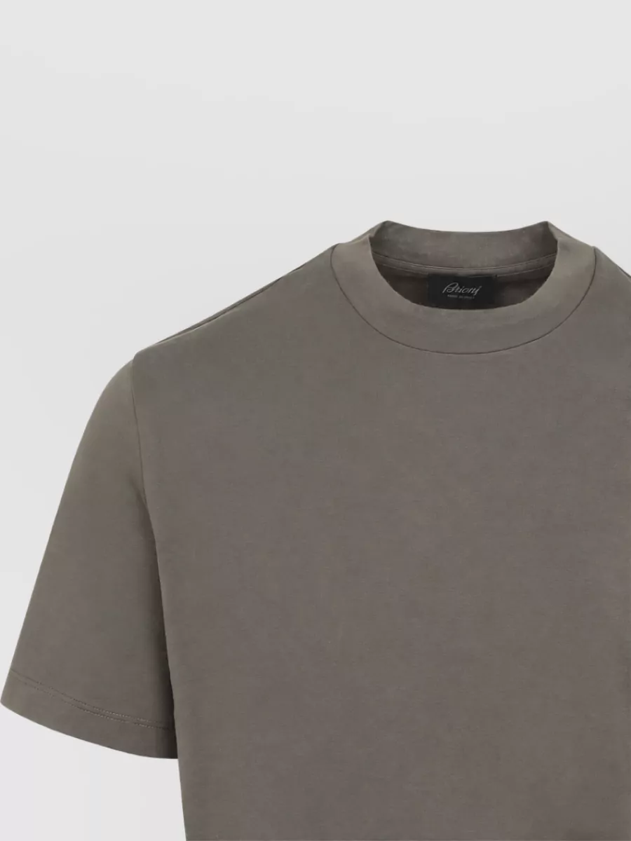 Brioni Cotton Crew-Neck Short-Sleeve T-Shirt