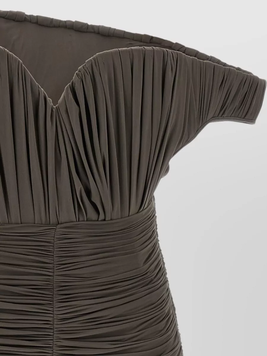 Magda Butrym Asymmetric One-Shoulder Draped Mini Dress