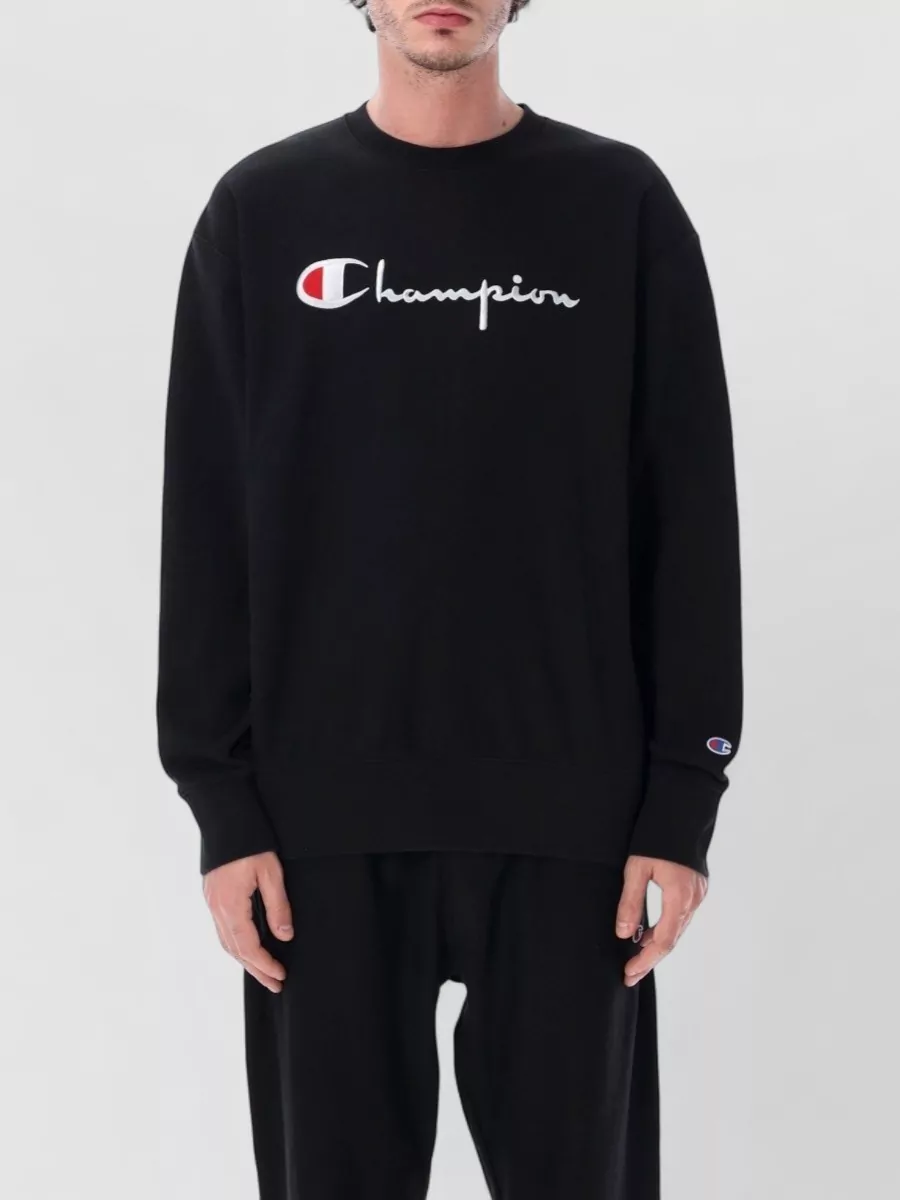 Champion logo-embroidered relaxed-fit cotton sweatshirt
