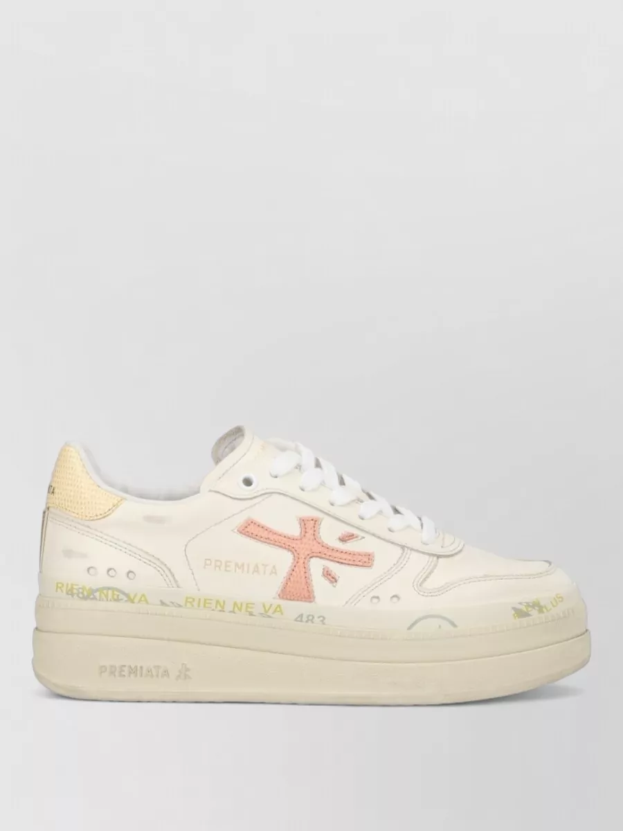 Premiata Leather Low-Top Sneakers