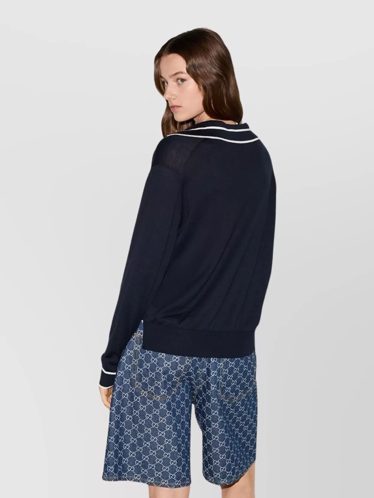 Gucci Striped Intarsia-knit Silk And Cotton-blend Sweater