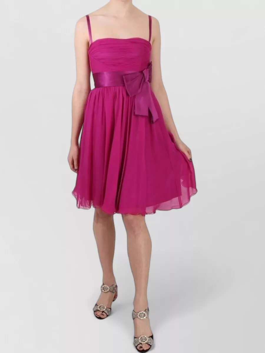 Dolce&Gabbana silk strapless knee-length dress