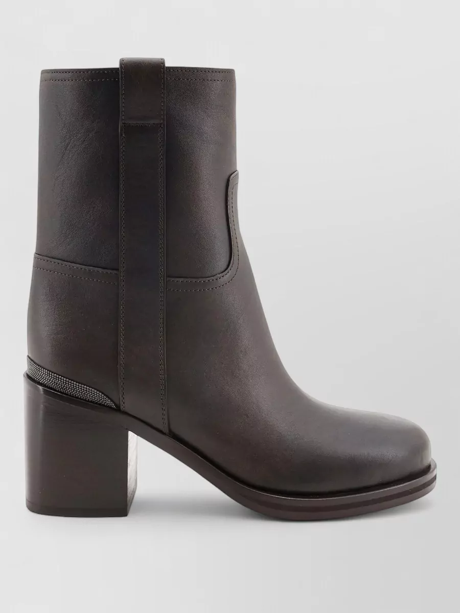 Brunello Cucinelli Leather Ankle Boots