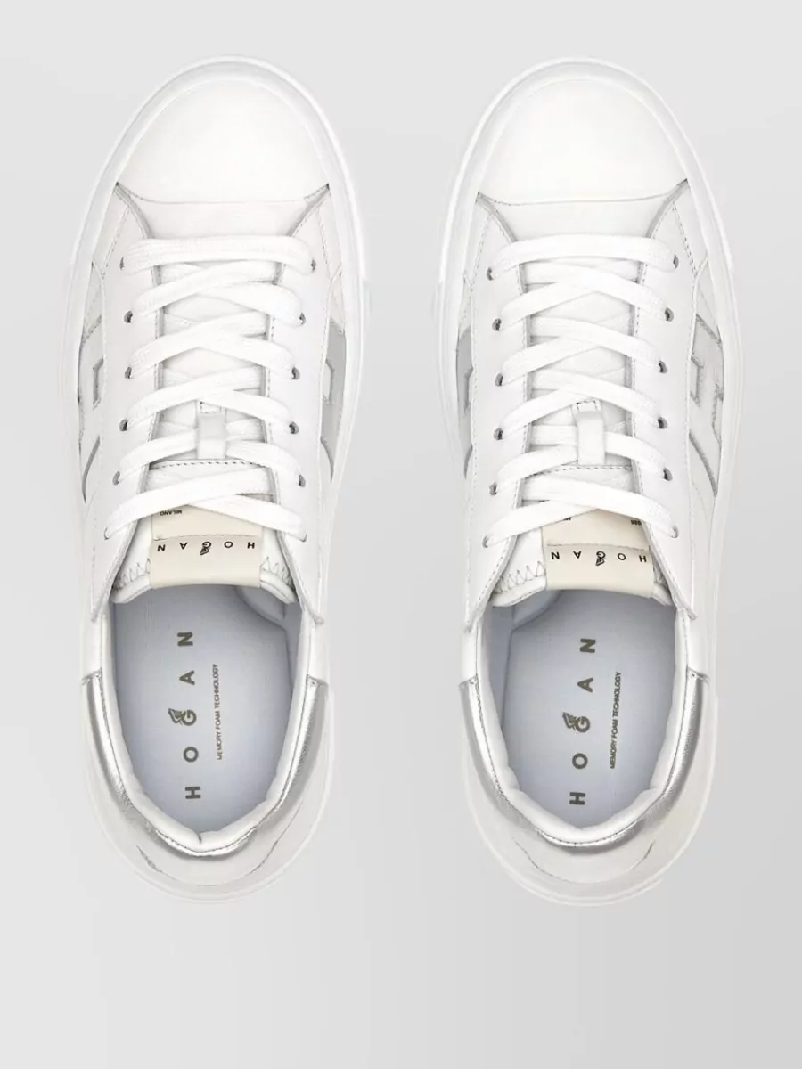 Hogan Low Top Sneakers Silk Upper Metallic Accents