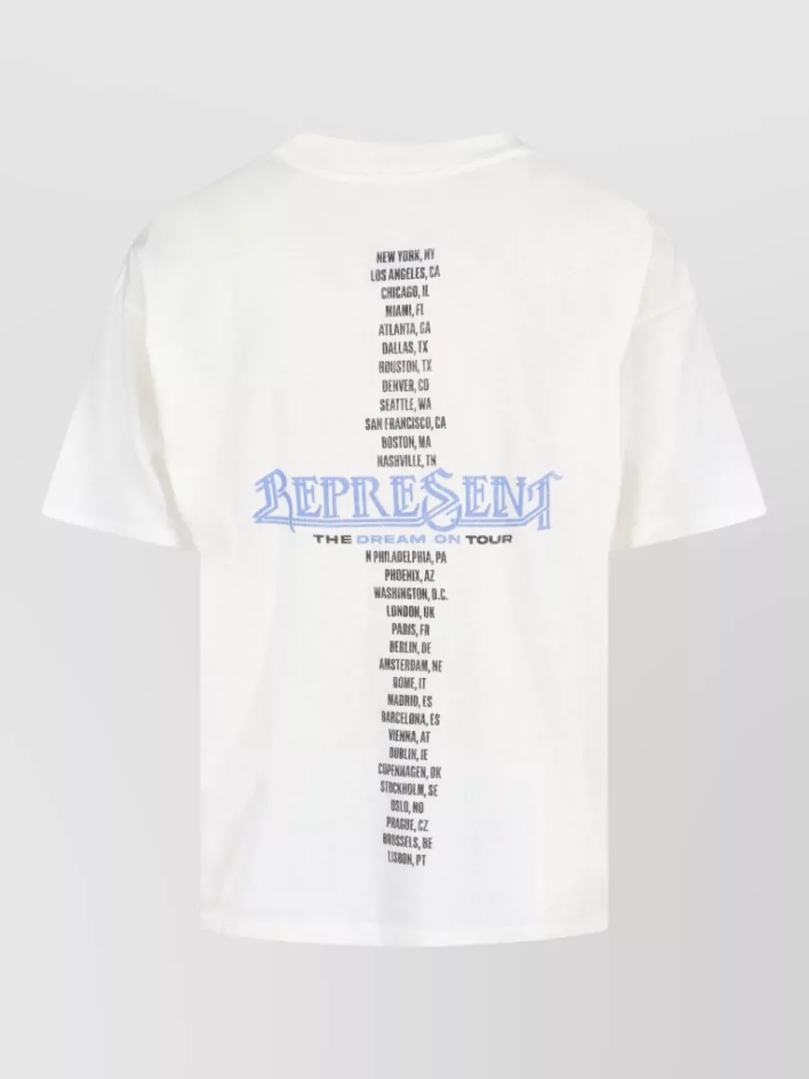 Represent Graphic Print Crew Neck Short Sleeve Top