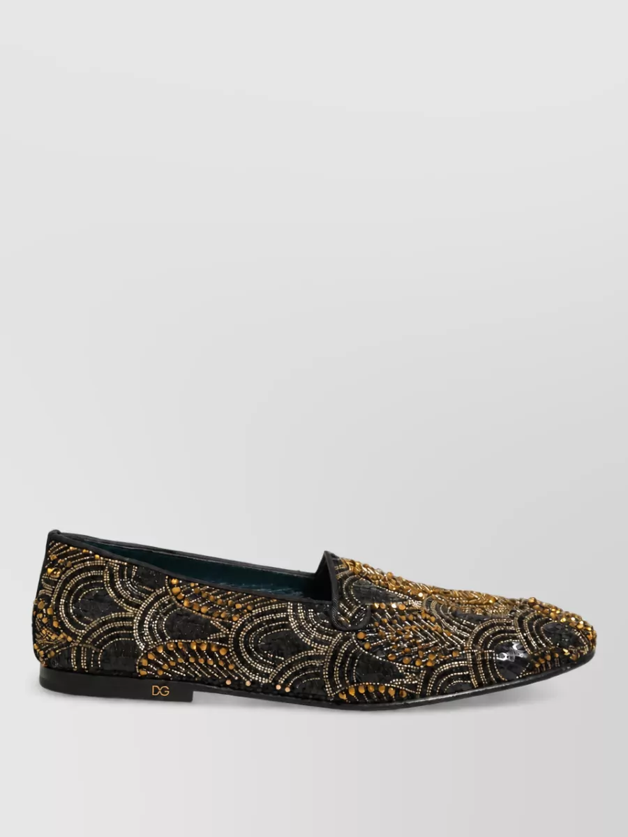 Dolce&Gabbana Leather Embellished Loafers