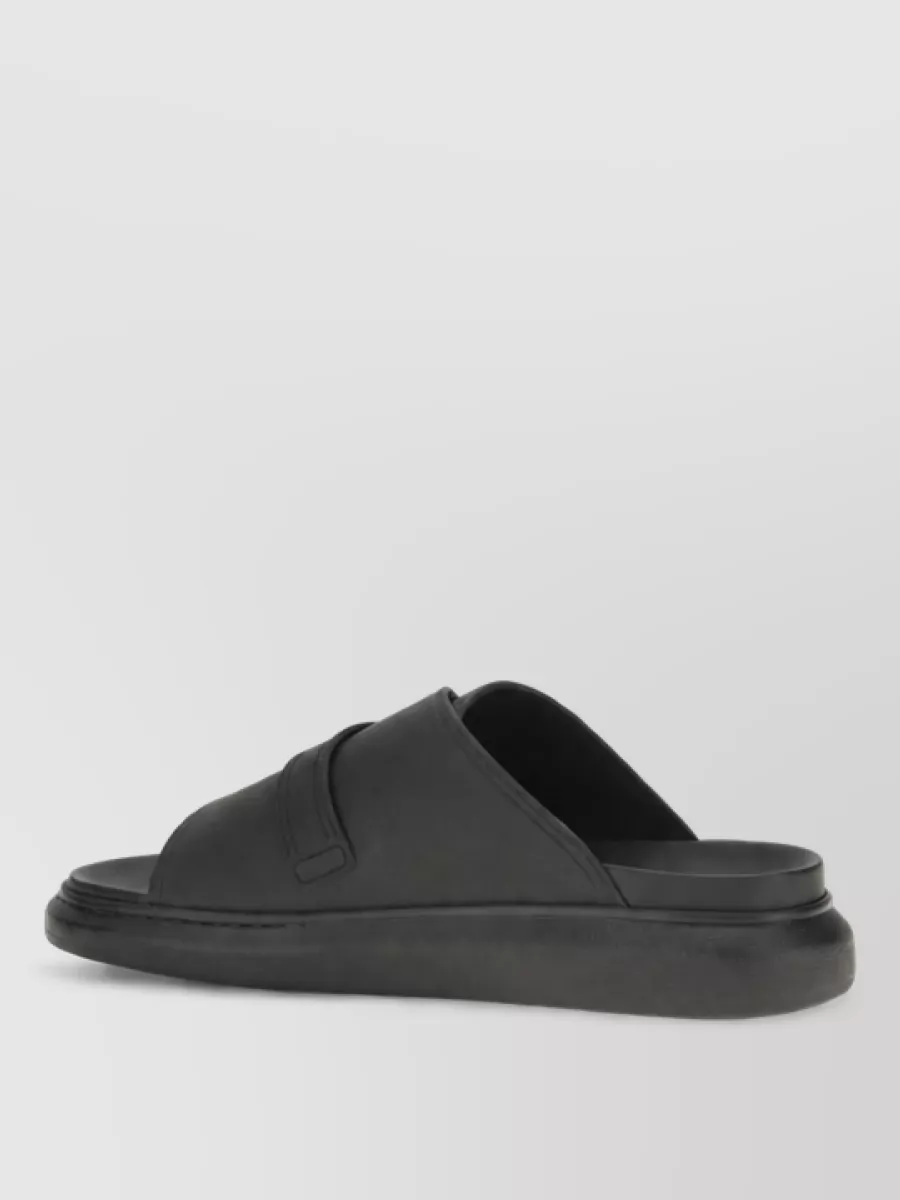 Alexander Mcqueen Leather Platform Slides