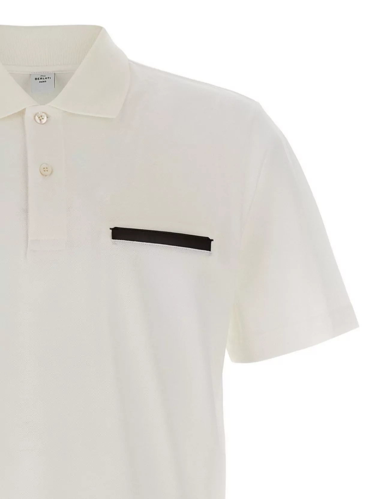 Berluti Leather Tab Polo Shirt