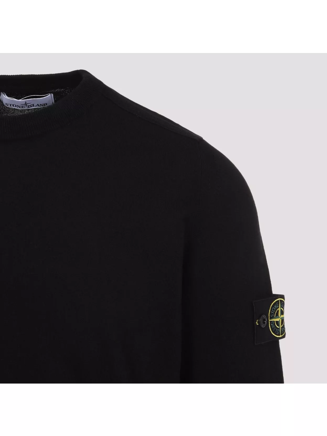Shop Stone Island Cotton Blend Crew Neck Pullover