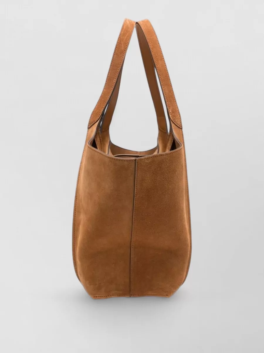Tod's T Timeless Small Suede Tote Bag
