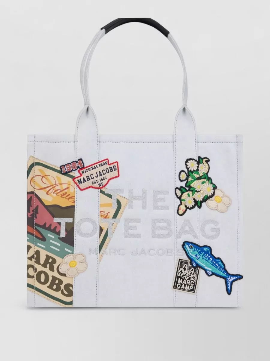 Marc Jacobs tote bag landscape patches top handles