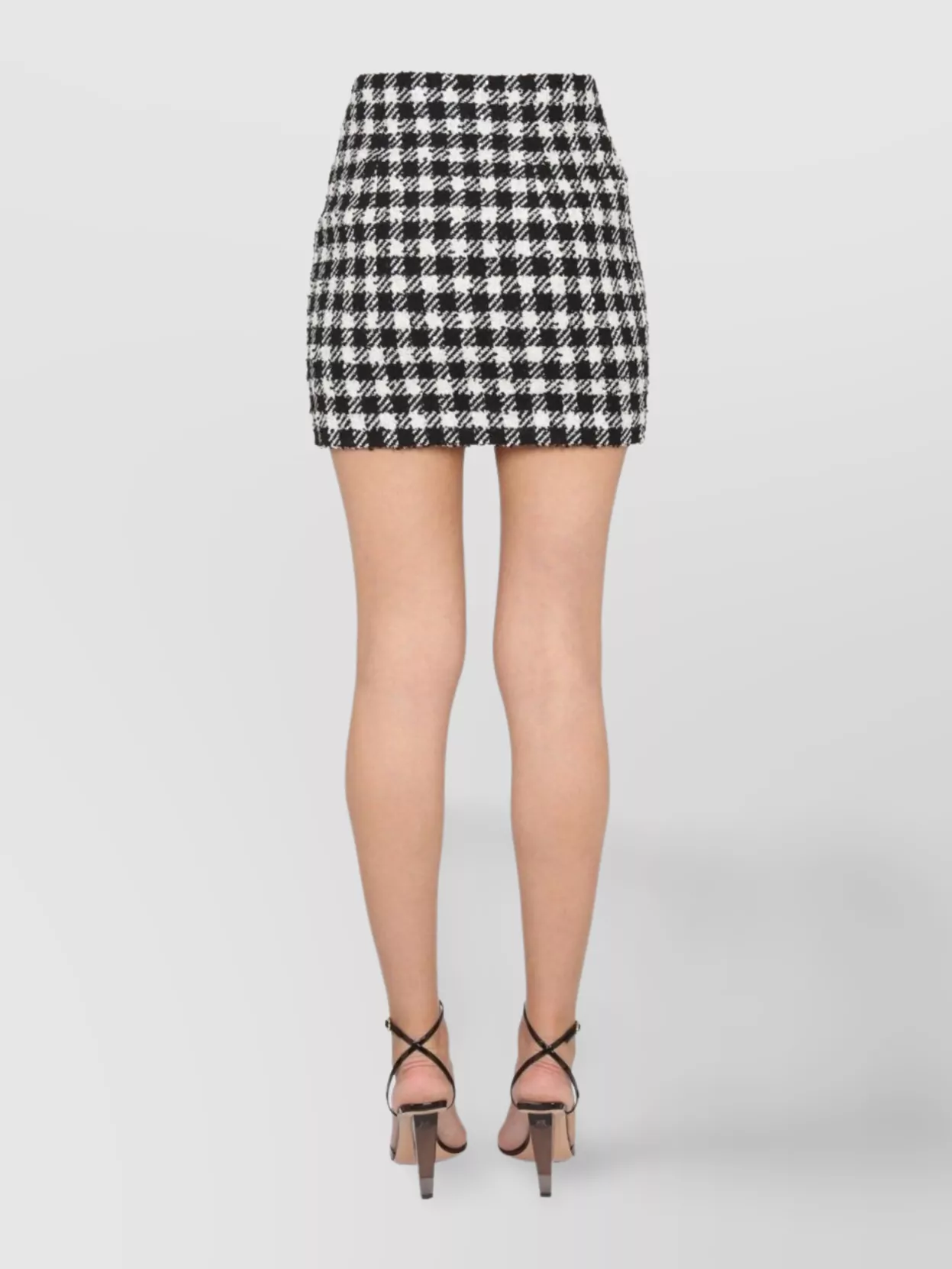 Alessandra Rich Houndstooth High-Waisted Mini Skirt