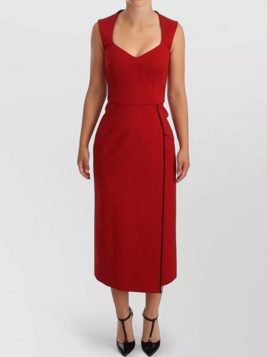 Dolce&Gabbana sleeveless square-neck midi dress
