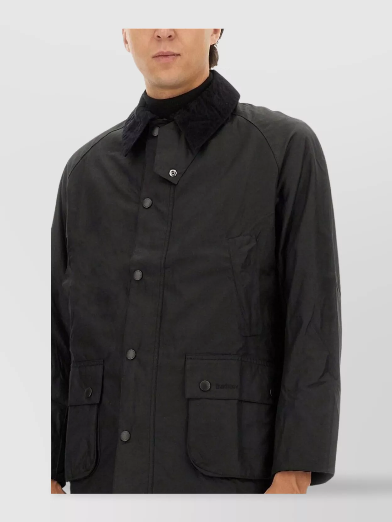 Barbour Stylish Jacket With Collar And Pockets