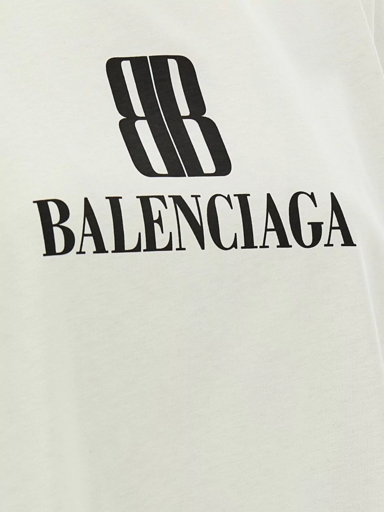 Balenciaga Cropped Logo T-Shirt Short Sleeves